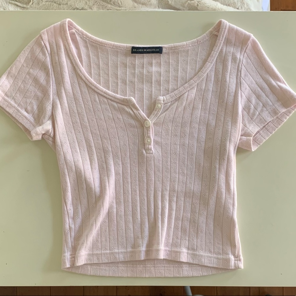 Pink Zelly Eyelet Top